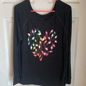 Long Sleeve Heart Christmas Lights Sweater